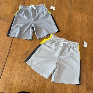 Boys Gray Athletic Shorts x2 pairs NEW 3T
